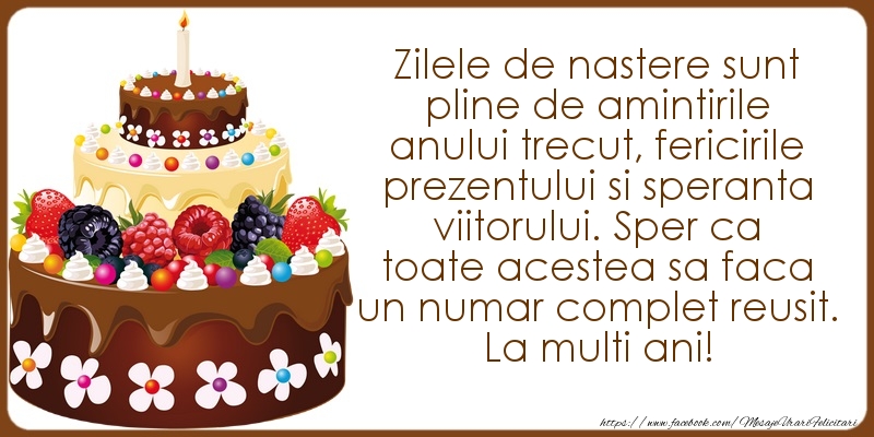 Felicitari aniversare De La Multi Ani - Zilele de nastere sunt pline de amintirile anului trecut