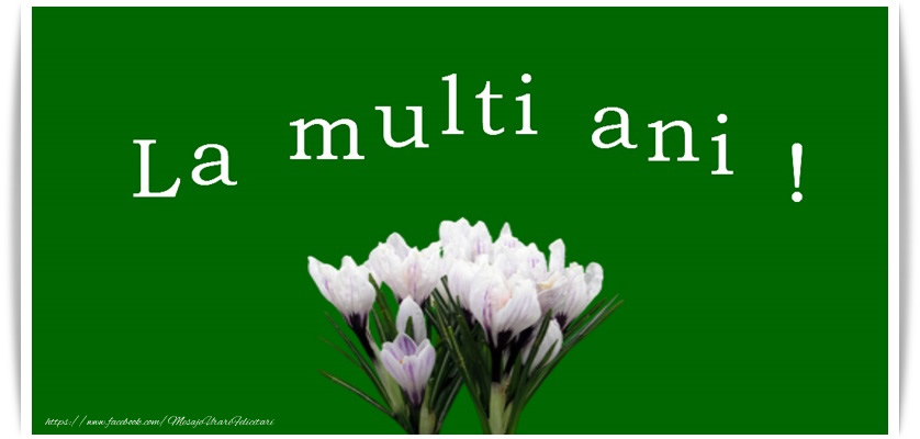 Felicitari aniversare De La Multi Ani - La multi ani!