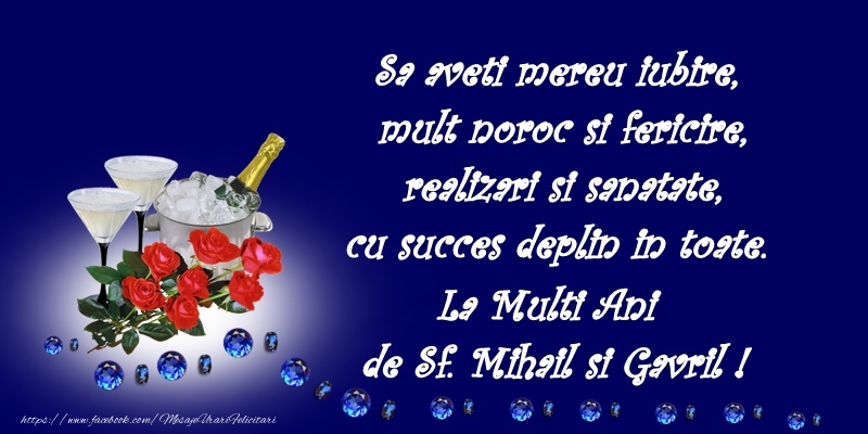 Felicitari aniversare De Sfintii Mihail si Gavril - La multi ani de Sfintii Mihail si Gavril!