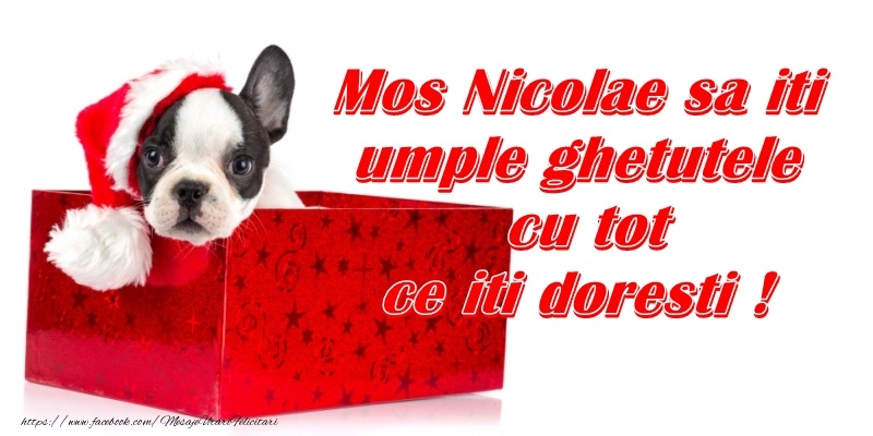 Felicitari aniversare De Sfantul Nicolae - Mos Nicolae sa iti umple ghetutele cu tot ce iti doresti!