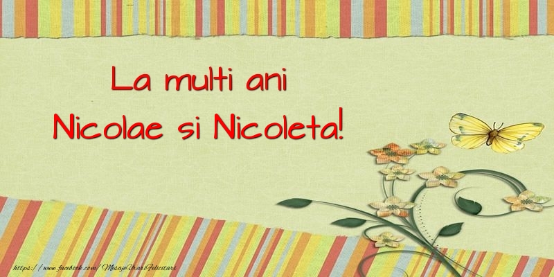 Felicitari aniversare De Sfantul Nicolae - La multi ani Nicolae si Nicoleta!