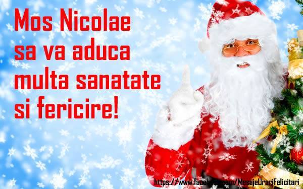 Felicitari aniversare De Sfantul Nicolae - Mos Nicolae sa va aduca sanatate si fericire!