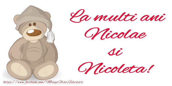 Felicitari aniversare De Sfantul Nicolae - La multi ani Nicolae si Nicoleta!