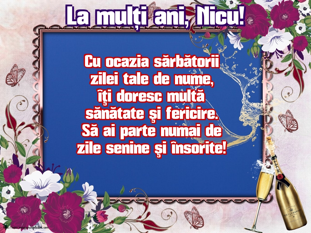 Felicitari aniversare De Sfantul Nicolae - La mulți ani, Nicu!