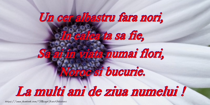 Felicitari aniversare De Sfantul Andrei - Un cer albastru fara nori