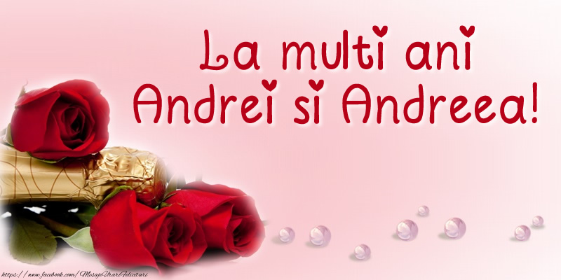 Felicitari aniversare De Sfantul Andrei - La multi ani Andrei si Andreea!