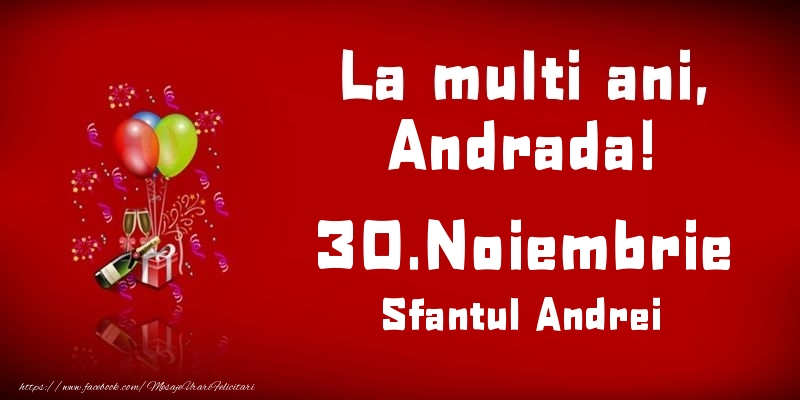 Felicitari aniversare De Sfantul Andrei - La multi ani, Andrada! Sfantul Andrei - 30.Noiembrie