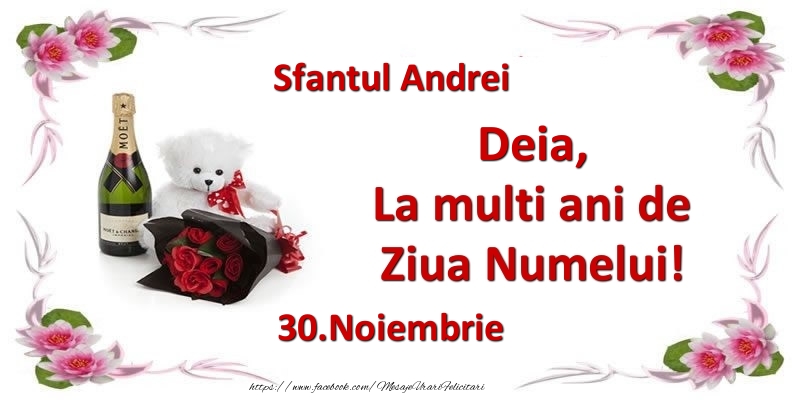 Felicitari aniversare De Sfantul Andrei - Deia, la multi ani de ziua numelui! 30.Noiembrie Sfantul Andrei