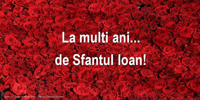 Felicitari aniversare De Sfantul Ioan - La multi ani... de Sfantul Ioan!