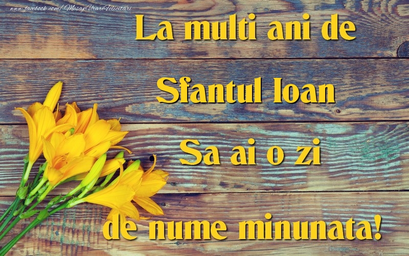 Felicitari aniversare De Sfantul Ioan - Sfantul Ioan