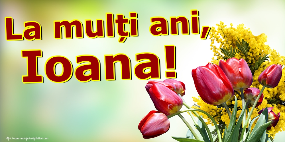 Felicitari aniversare De Sfantul Ioan - La mulți ani, Ioana!