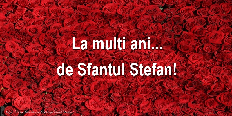 Felicitari aniversare De Sfantul Stefan - La multi ani... de Sfantul Stefan!