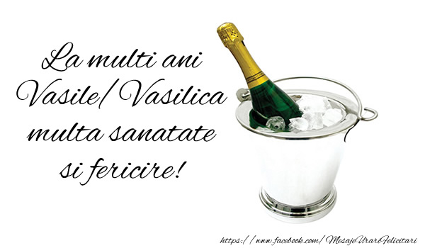 Felicitari aniversare De Sfantul Vasile - La multi ani Vasile/Vasilica multa sanatate si fericire!