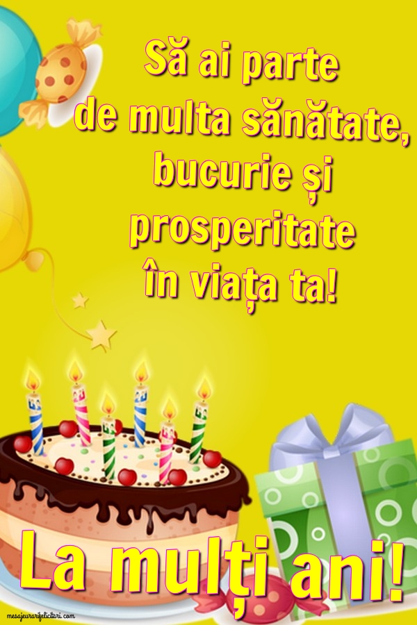 Felicitari aniversare De Zi De Nastere - La mulți ani!