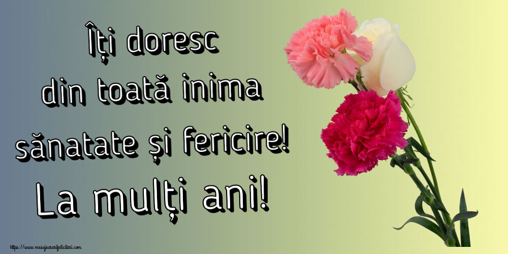 Felicitari aniversare De Zi De Nastere - Îți doresc din toată inima sănatate și fericire! La mulți ani!